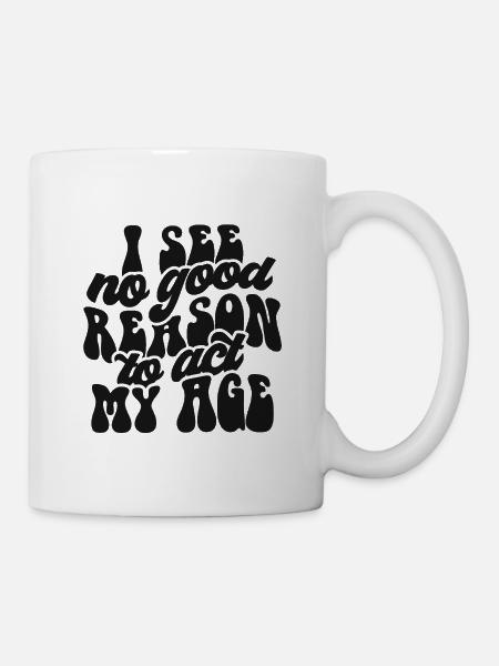 Druckdesign mit Selbstakzeptanz-Botschaft - Tasse - Weiß