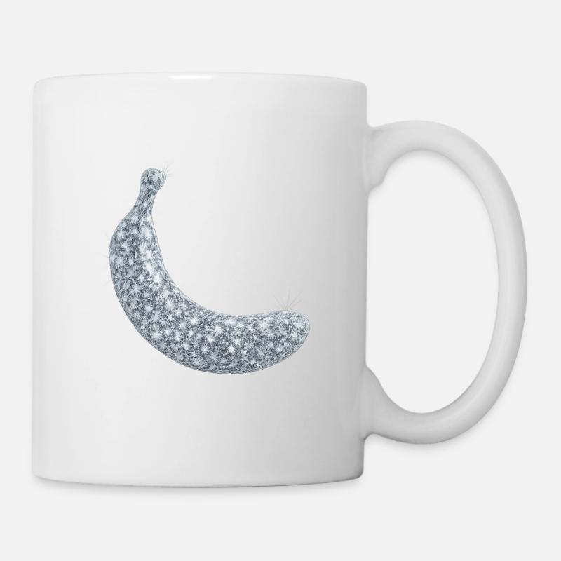 Schneefrost Diamanten Banane - Tasse - Weiß