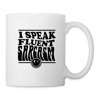 Buntes abstraktes Kunstdesign - Tasse - Weiß - Rechts