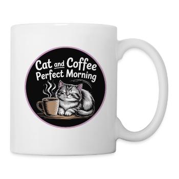 Katzenliebe und Kaffeegenuss - Tasse - Weiß - Rechts
