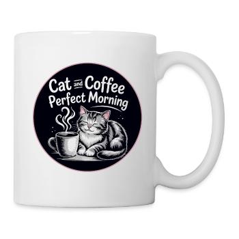 Cat milk coffee morning mood - Mug - white - Right