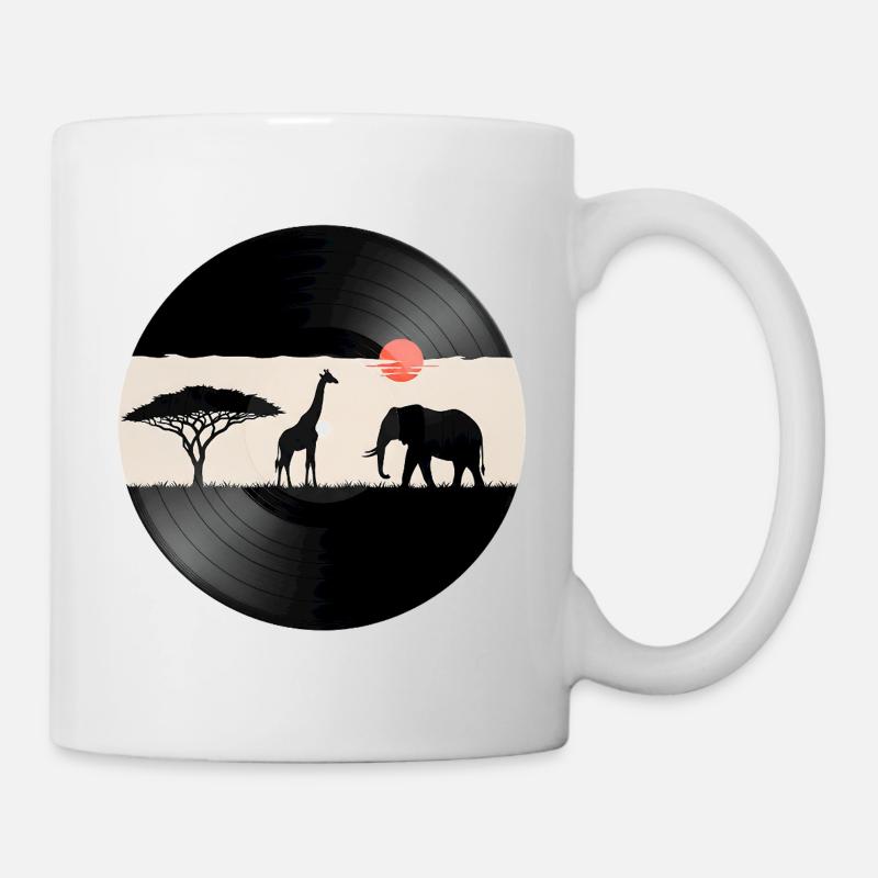 African Sunset Vinyl Record - Mug - white