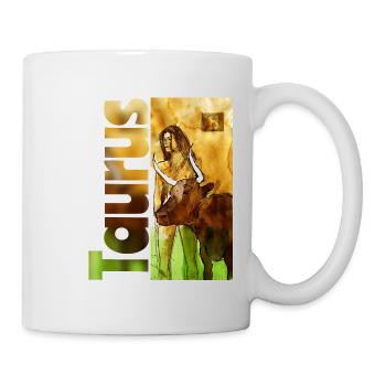 Sternzeichen Stier  - Tasse - Weiß - Rechts