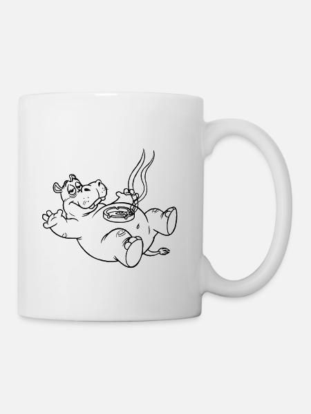 Funny Hippo - Mug - white