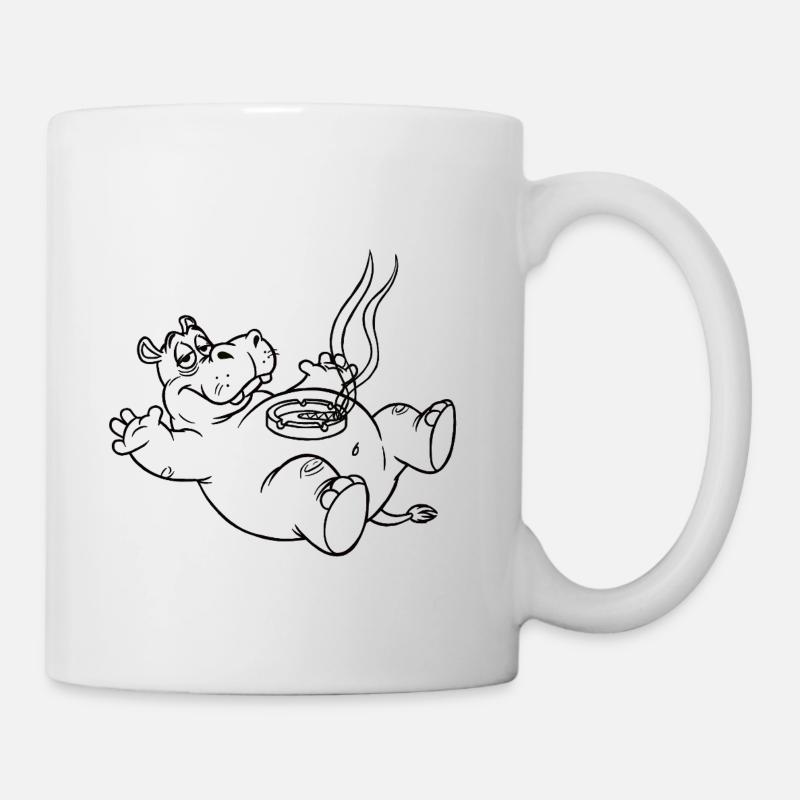 Funny Hippo - Mug - white
