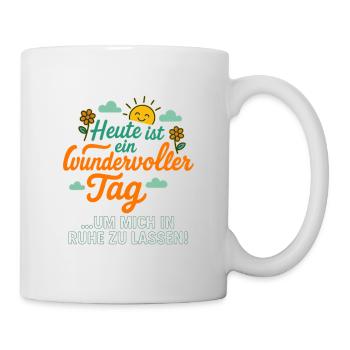 Inspirierendes Spruchdesign mit Sonnenschein - Tasse - Weiß - Rechts