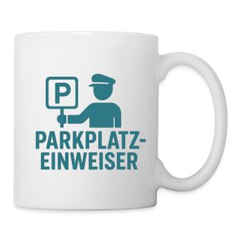 Conception du préposé au stationnement - Mug blanc - blanc - Droite