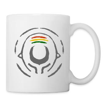 Abstraktes Reggae Kreismuster  - Tasse - Weiß - Rechts