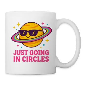 Galaktischer Planet mit Sonnenbrille - Tasse - Weiß - Rechts
