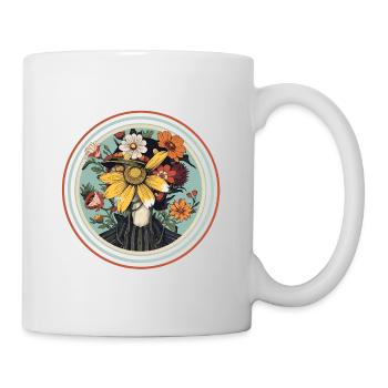 Flower portrait with nature accent - Mug - white - Right