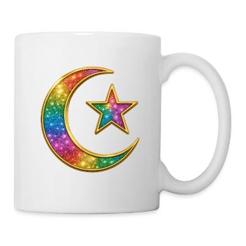 Galaxy Mond und Stern - Islamischer Halbmond - Tasse - Weiß - Rechts