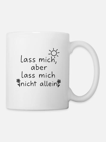 Leave me, but don't leave me aloneFlowersSun - Mug - white