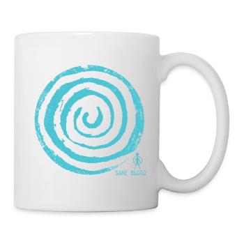 Spirale abstraite en bleu - Mug blanc - blanc - Droite