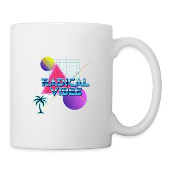 Neon Retro Radikal Vibes - Tasse - Weiß - Rechts
