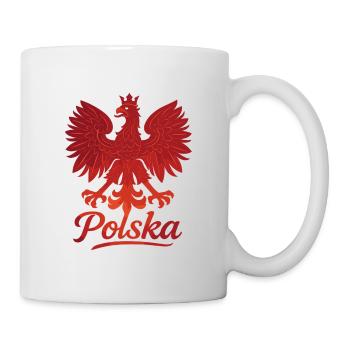 Drapeau de l'aigle polonais rouge, cadeau - Mug blanc - blanc - Droite