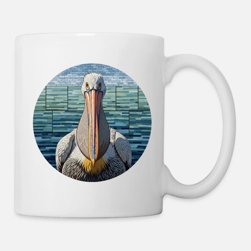 Mosaic Pelican - Mug - white