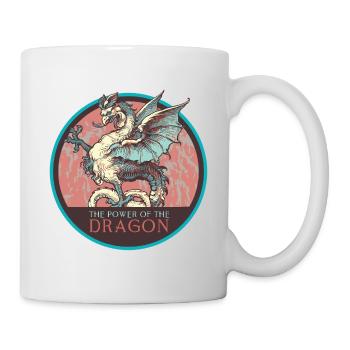 Mythischer Machtdrache Illustration - Tasse - Weiß - Rechts