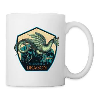 Mythical Dragon Crest and Magic Elements - Mug - white - Right