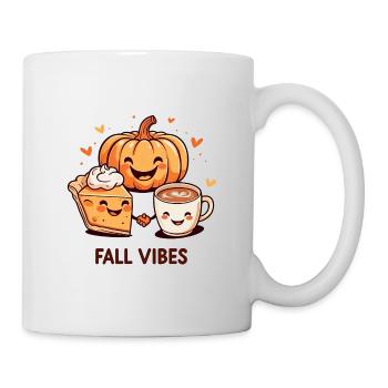 Cozy Autumn Vibes – Coffee, Pumpkin & Pie - Tasse - Weiß - Rechts