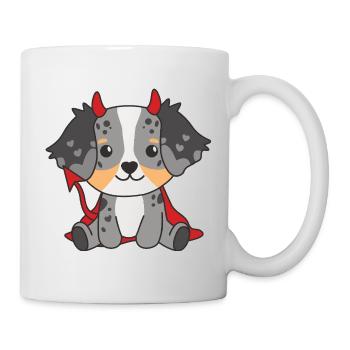 Berger Australien Joyeux Halloween Diable Costume - Mug blanc - blanc - Droite