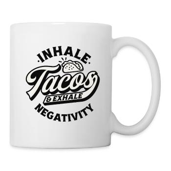 T-shirt Taco Exhale humoristique - Mug blanc - blanc - Droite