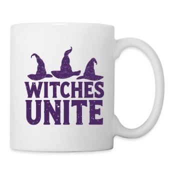 Sorcières unies – Proverbe sur le chapeau de sorcière - Mug blanc - blanc - Droite