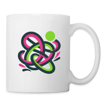 Abstract colorful ball - Mug - white - Right