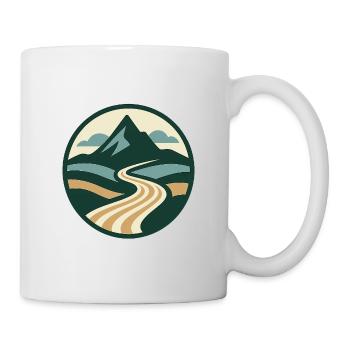 Painting motif mountain path nature design - Mug - white - Right