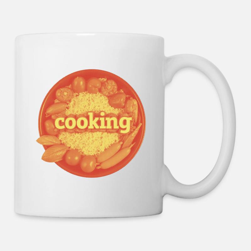 Gemüse und Kochkunst Collage - Tasse - Weiß