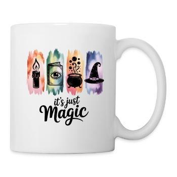 Es ist nur magisches mystisches Hexensymbol-Kunstwerk - Tasse - Weiß - Rechts