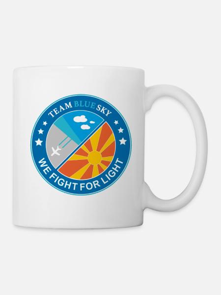 Lichtkrieger Abzeichen Sommer Sonne blauer Himmel - Tasse - Weiß