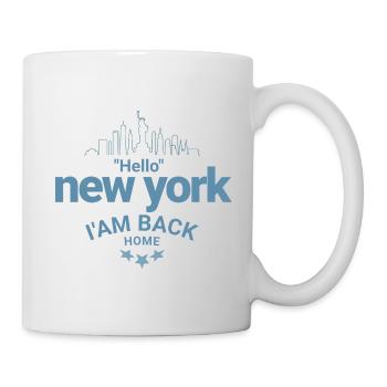 Hallo New York, ich bin wieder zu Hause Design - Tasse - Weiß - Rechts