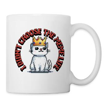 T-shirt mème – Je n’ai pas choisi la vie de mème - Mug blanc - blanc - Droite