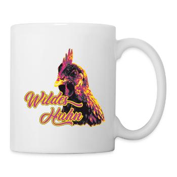 Imprimé expressif motif de poulet sauvage - Mug blanc - blanc - Droite