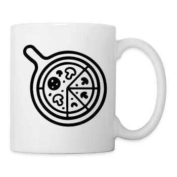 Pizza Pizzeria Symbol - Tasse - Weiß - Rechts