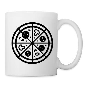 Pizza Logo - Mug blanc - blanc - Droite