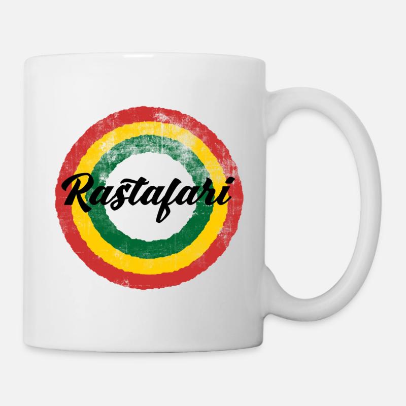 Rastafari Farbkreis Design - Tasse - Weiß