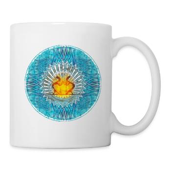 Heilige Flamme Mandala Design Ibiza - Tasse - Weiß - Rechts