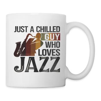 Design d’amateur de musique jazz réfrigéré - Mug blanc - blanc - Droite