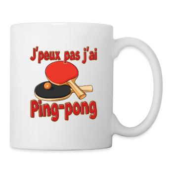 Ping-Pong Drawing Humor I Can't - Mug - white - Right