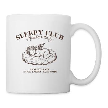 Sleepy Angels Club – Vintage Cherub Shirt - Mug - white - Right