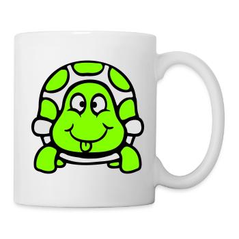 Turtle Tongue Sticking Out Naughty Funny Cool - Mug - white - Right