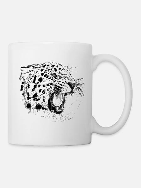 Leopard - Tasse - Weiß