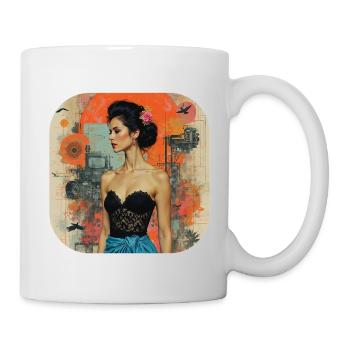 T-shirt rétro classique de style vintage - Mug blanc - blanc - Droite