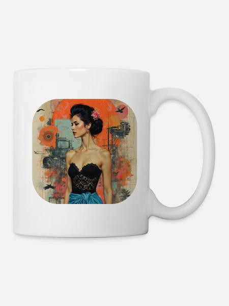 Retro Classic Vintage Style T-Shirt - Mug - white