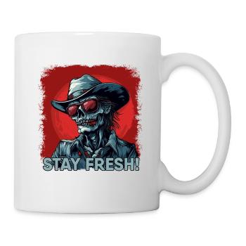 Zombie Cowboy mit Spruch - Tasse - Weiß - Rechts