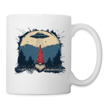 Nain de jardin et OVNI - Mug blanc - blanc - Droite