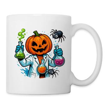 Spooky Halloween Pumpkin Chemistry Scientist - Mug - white - Right