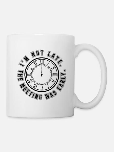 Humor English Clock in Satirical Style - Mug - white