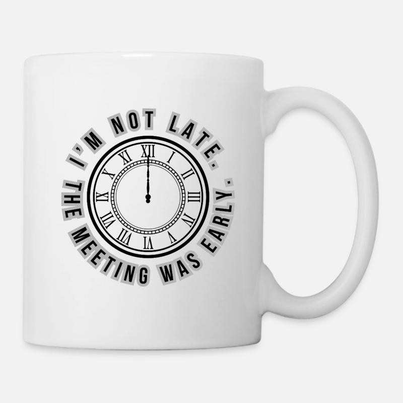 Humor English Clock in Satirical Style - Mug - white